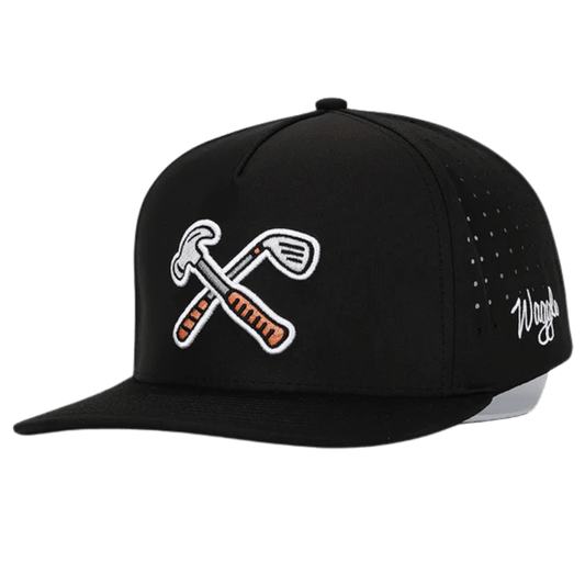 WAGGLE GOLF HANDYMAN HAT BLACK FRONT RIGHT VIEW