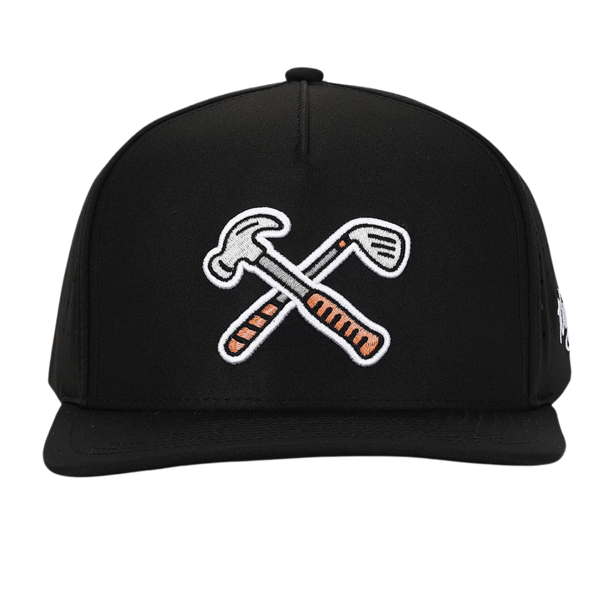 WAGGLE GOLF HANDYMAN HAT BLACK FRONT VIEW
