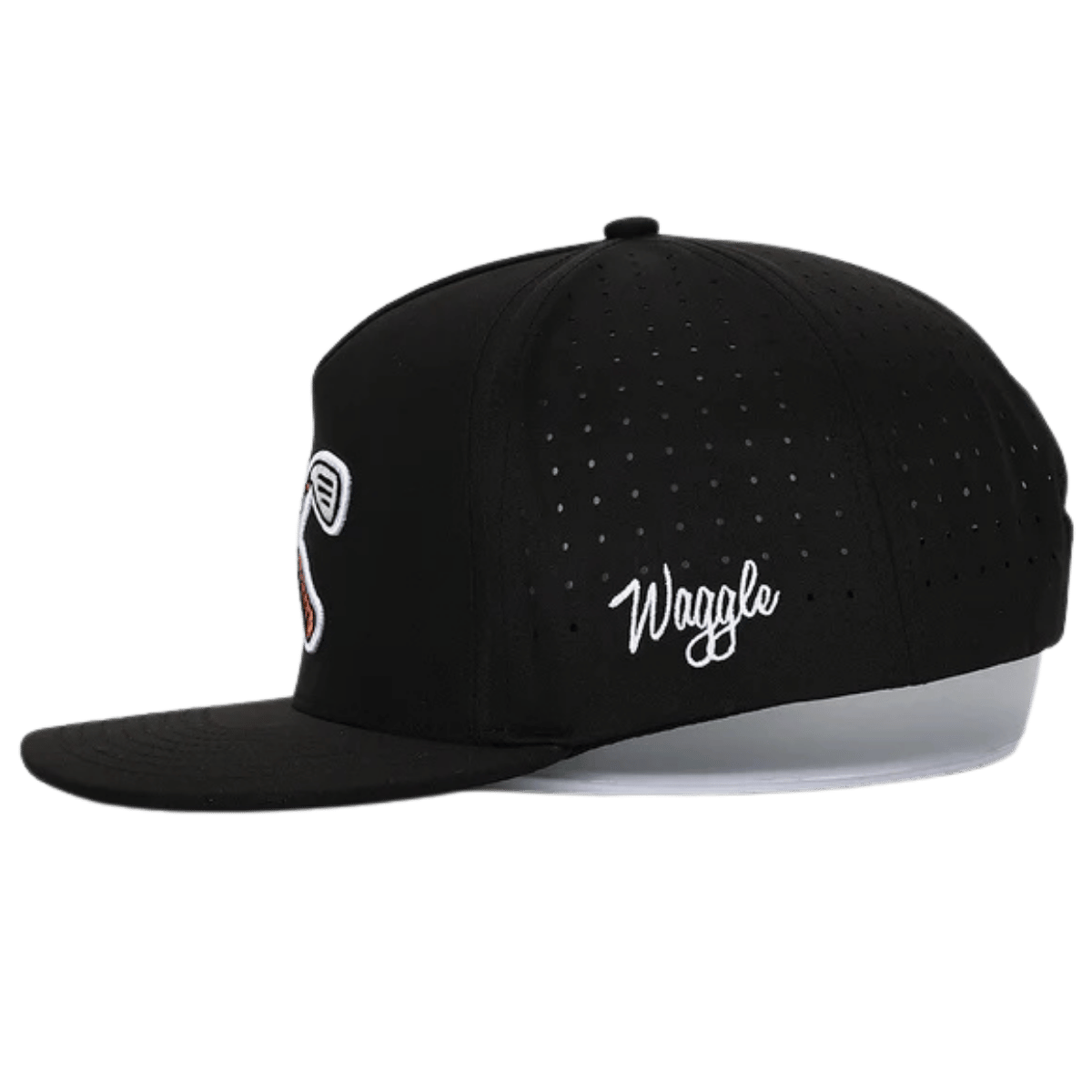 WAGGLE GOLF HANDYMAN HAT BLACK SIDE VIEW