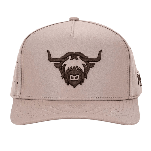 WAGGLE GOLF HIGHLANDER HAT BROWN FRONT VIEW