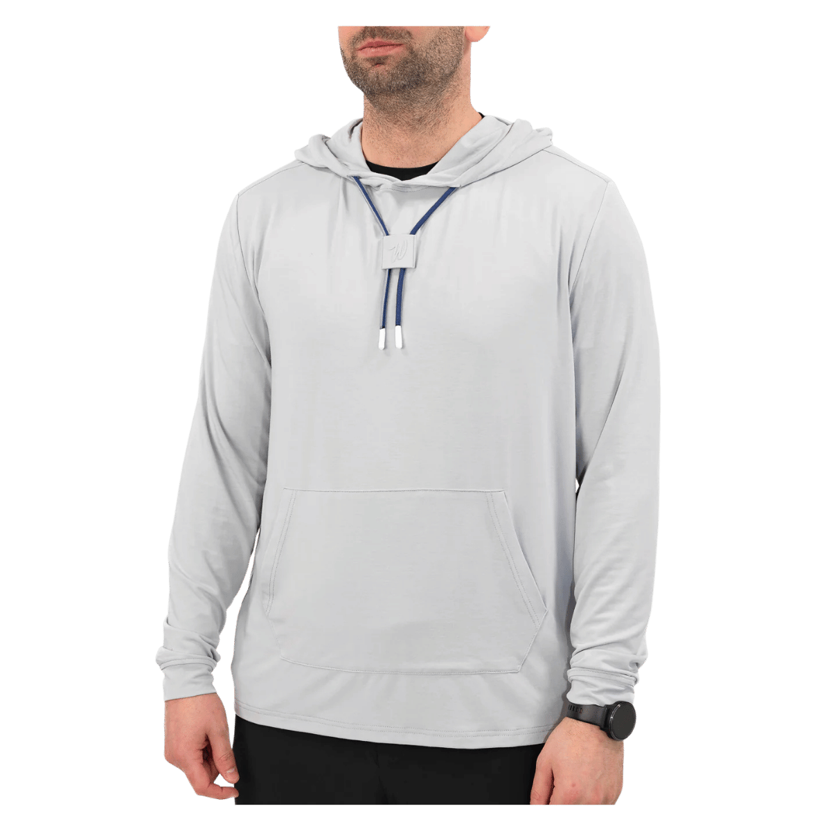 WAGGLE GOLF LINKSLUXE HOODIE SMOKE MEN FRONT VIEW
