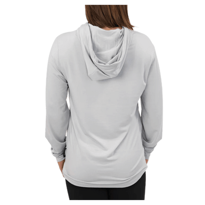 WAGGLE GOLF LINKSLUXE HOODIE SMOKE WOMEN BACK VIEW
