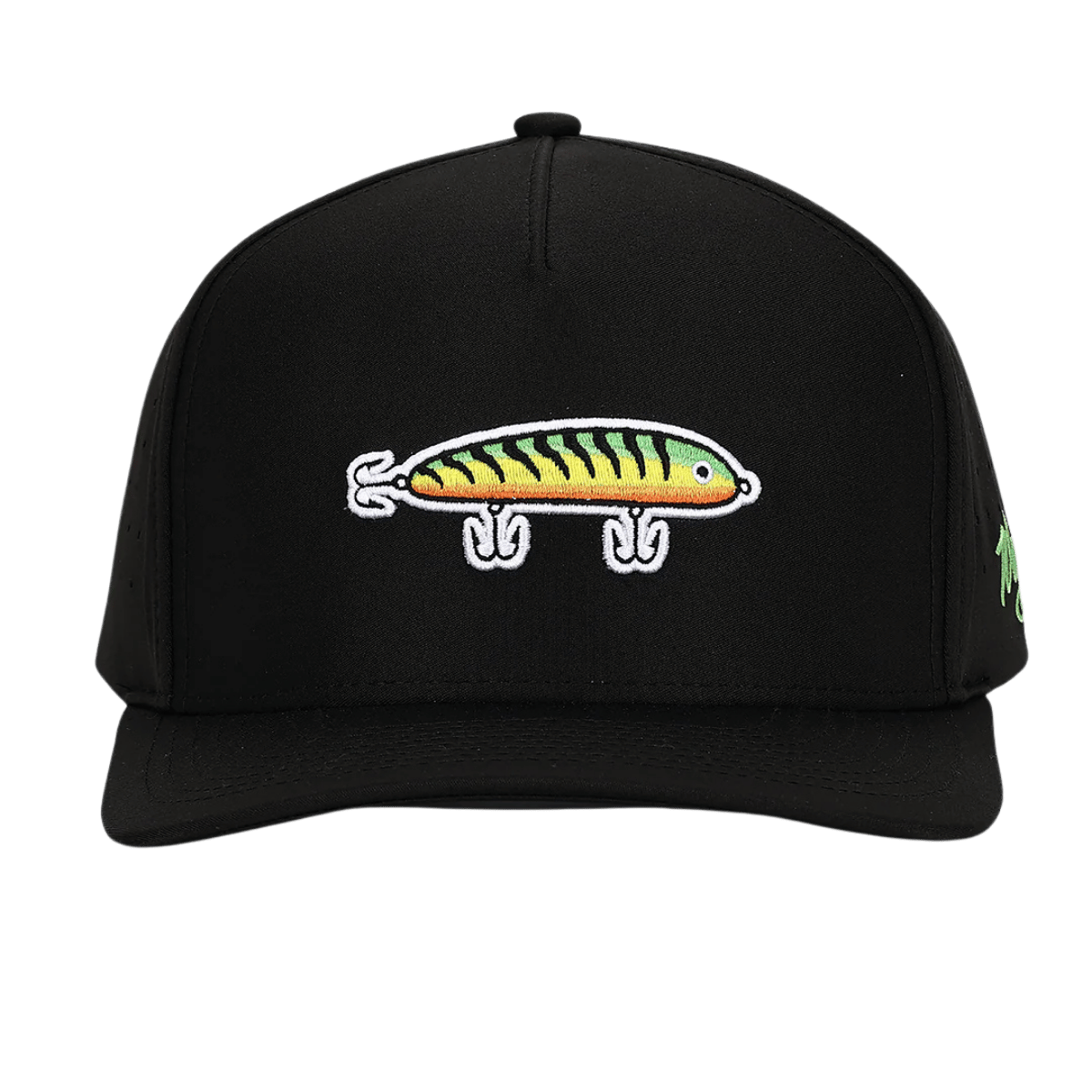 WAGGLE GOLF LURED IN HAT BLACK FRONT VIEW