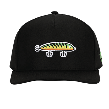 WAGGLE GOLF LURED IN HAT BLACK FRONT VIEW