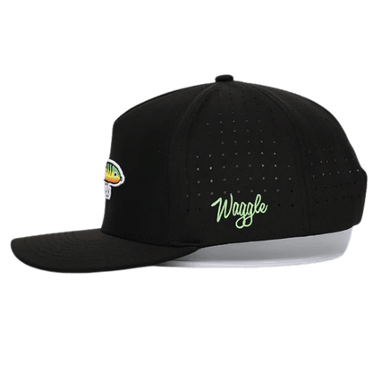 WAGGLE GOLF LURED IN HAT BLACK SIDE VIEW