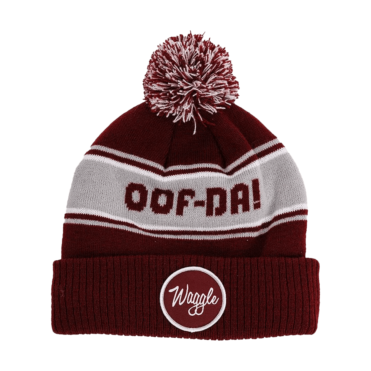WAGGLE GOLF OOF-DA! POM BEANIE FRONT VIEW