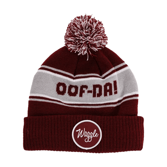 WAGGLE GOLF OOF-DA! POM BEANIE FRONT VIEW
