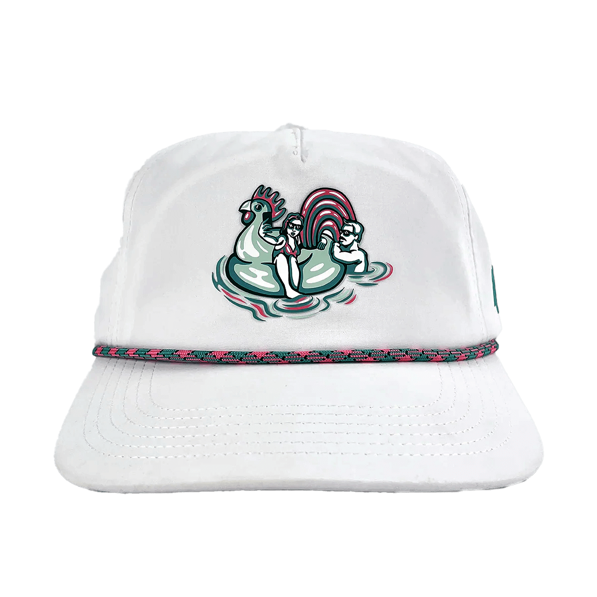 WAGGLE PONTOON PARTY ROPE HAT - FRONT VIEW