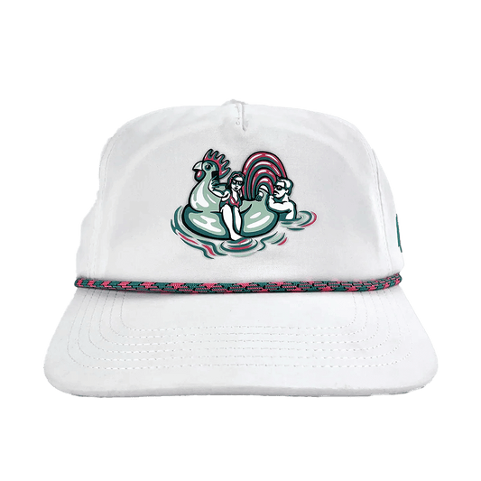 WAGGLE PONTOON PARTY ROPE HAT - FRONT VIEW