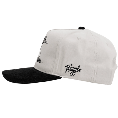 WAGGLE GOLF RED EYE CORDUROY BRIM HAT GREY SIDE VIEW