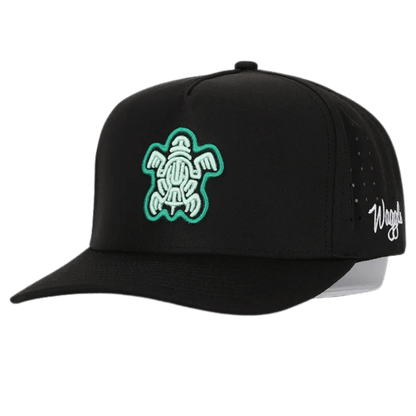 WAGGLE GOLF TORTUGA HAT BLACK FRONT SIDE VIEW