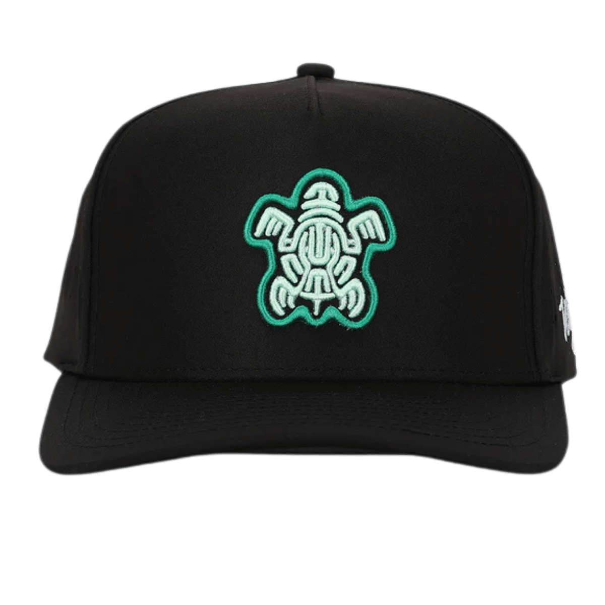 WAGGLE GOLF TORTUGA HAT BLACK FRONT VIEW