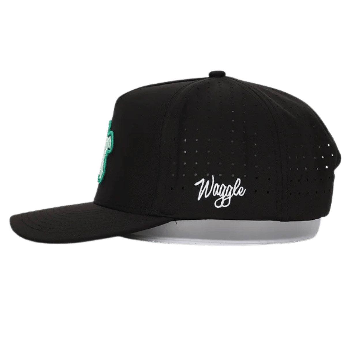WAGGLE GOLF TORTUGA HAT BLACK SIDE VIEW
