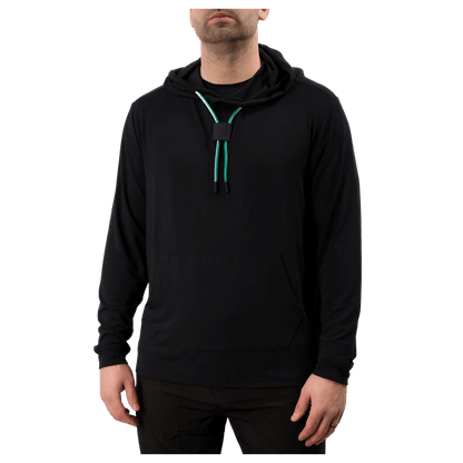 WAGGLE GOLF LINKSLUXE HOODIE BLACK MEN'S FRONT VIEW