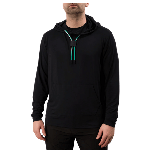WAGGLE GOLF LINKSLUXE HOODIE BLACK MEN'S FRONT VIEW