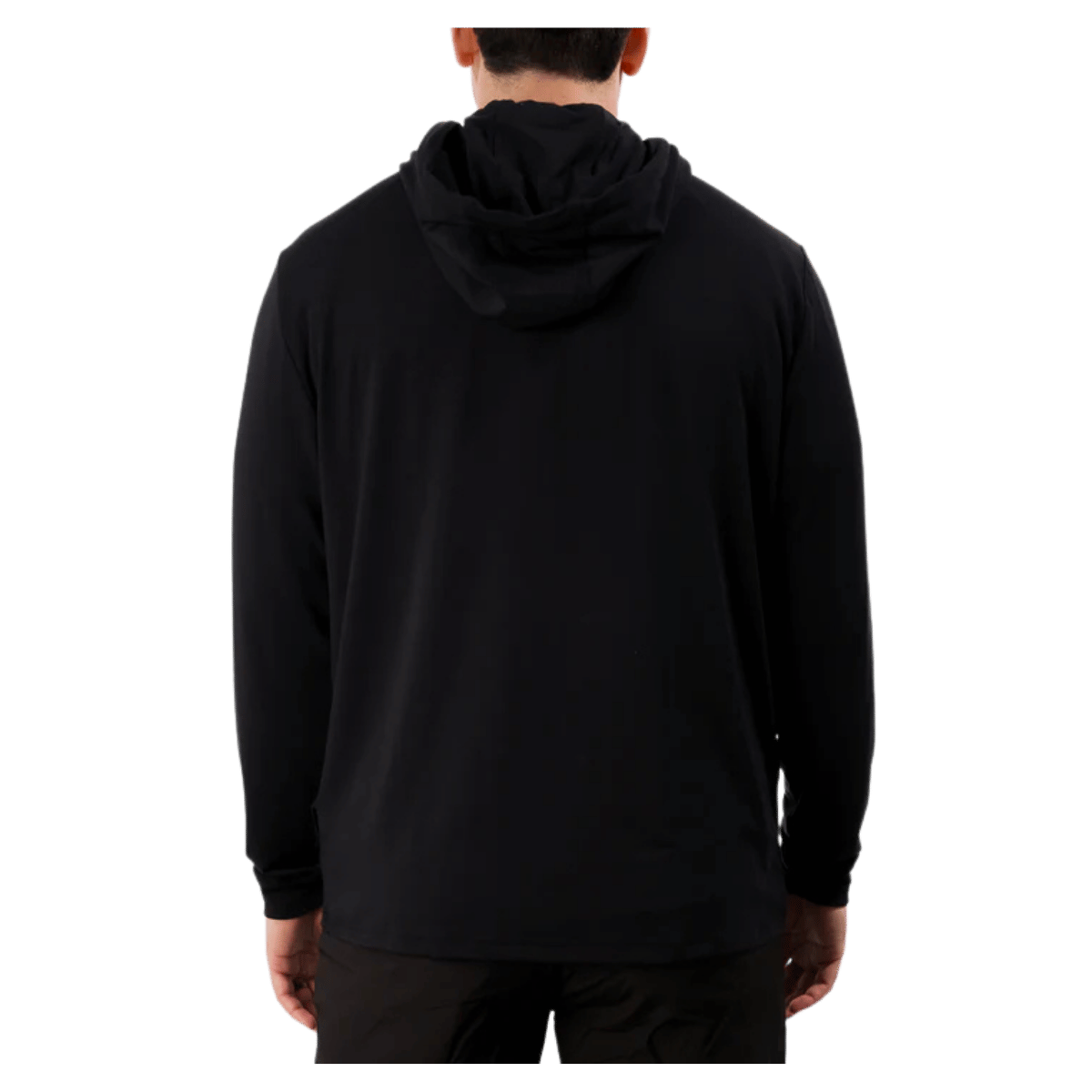 WAGGLE GOLF LINKSLUXE HOODIE BLACK MEN'S BACK VIEW