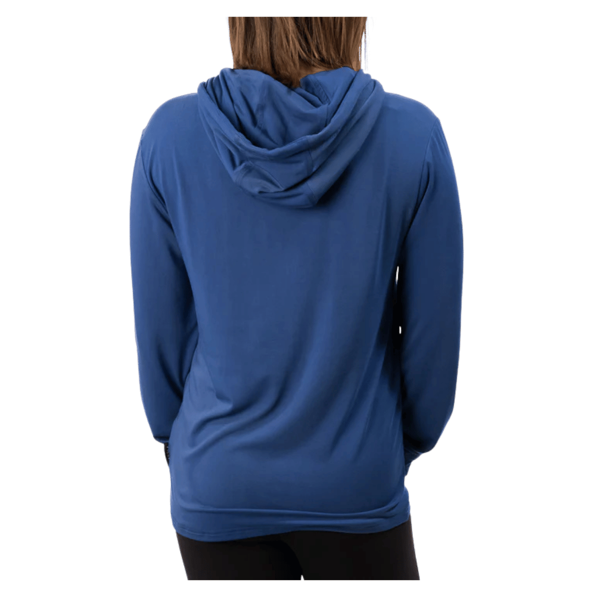 WAGGLE GOLF LINKSLUXE HOODIE NAVY WOMEN'S BACK VIEW