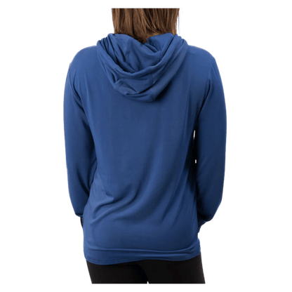 WAGGLE GOLF LINKSLUXE HOODIE NAVY WOMEN'S BACK VIEW