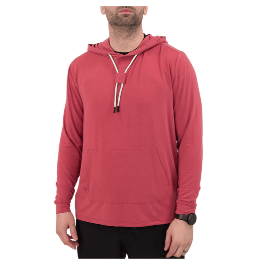 WAGGLEGOLF LINKSLUXE HOODIE REDWOOD MEN'S FRONT VIEW