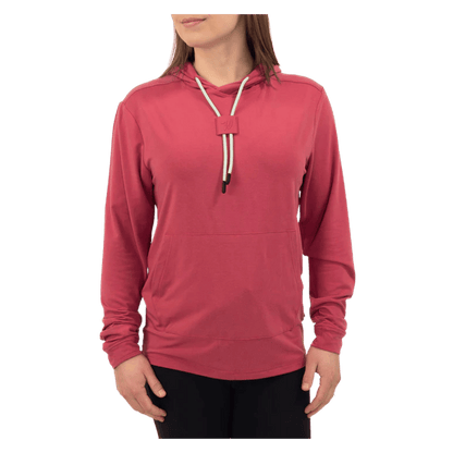 WAGGLEGOLF LINKSLUXE HOODIE REDWOOD WOMEN'S FRONT VIEW
