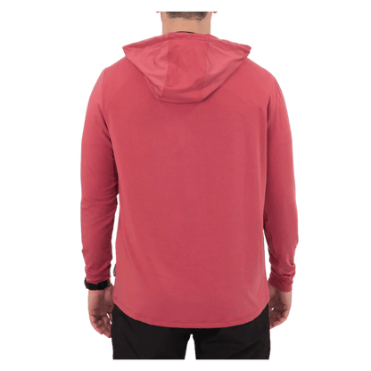 WAGGLEGOLF LINKSLUXE HOODIE REDWOOD MEN'S BACK VIEW