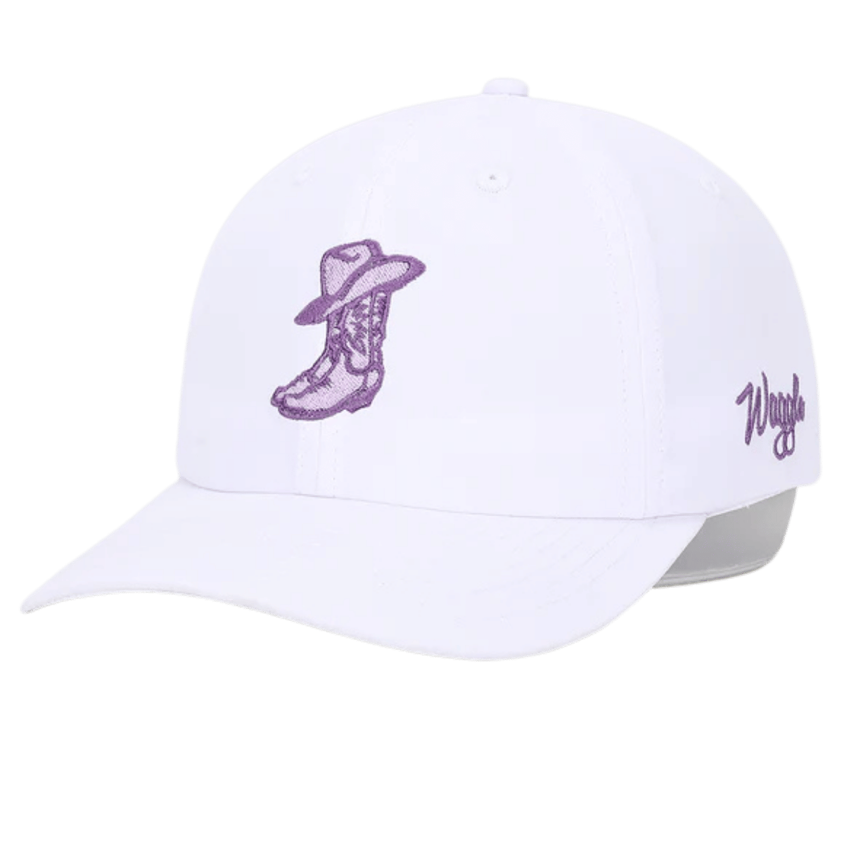 WAGGLE GOLF TWO STEPPIN' FLIGHT HAT WHITE FRONT SIDE VIEW