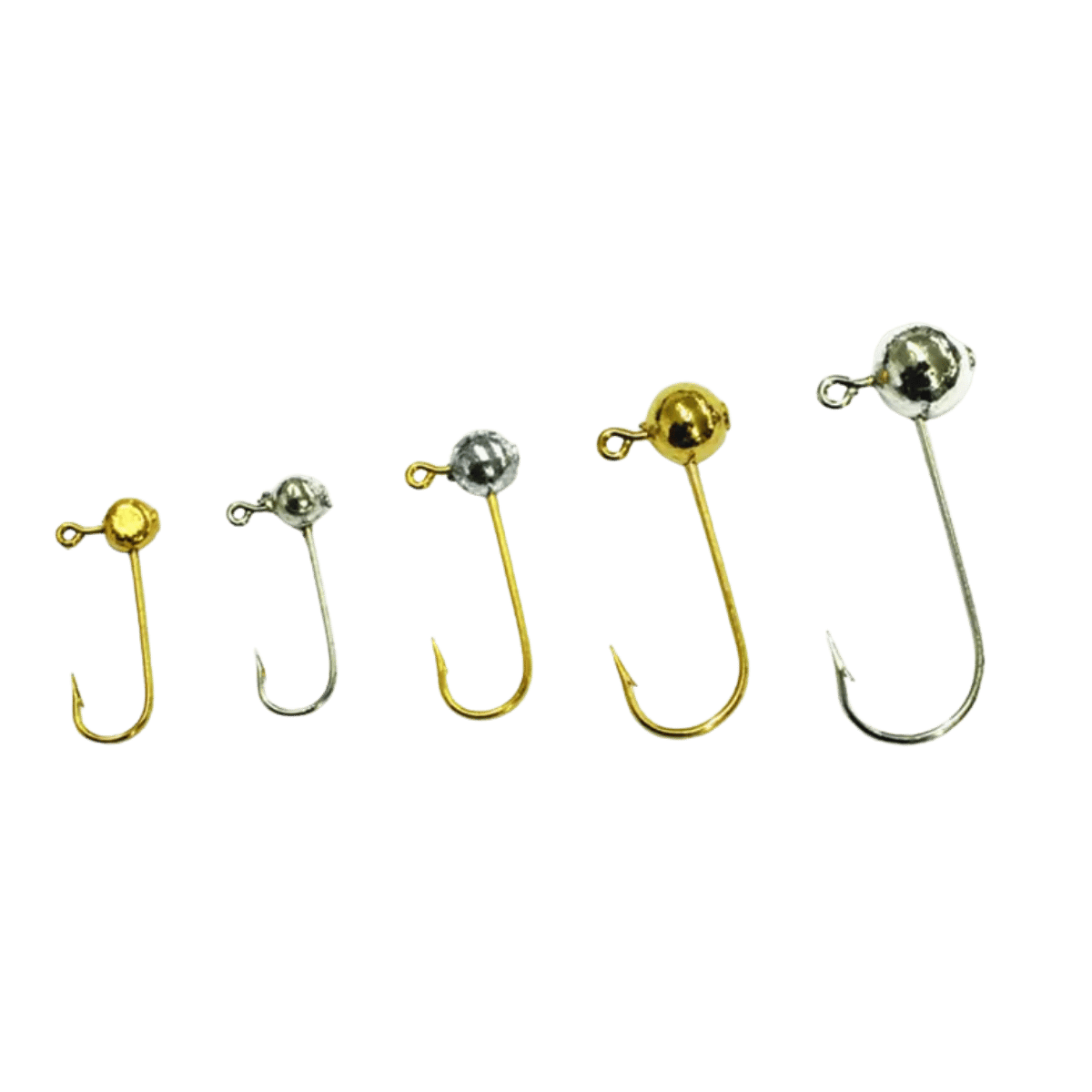 WAPSI FLY BALL STYLE JIG HEADS - GOLD