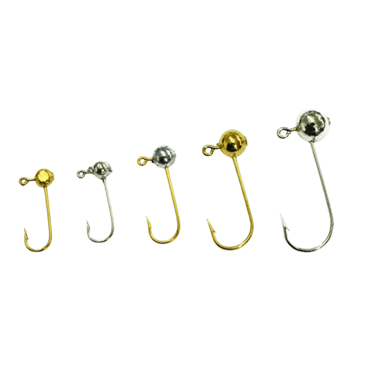 WAPSI FLY BALL STYLE JIG HEADS - GOLD