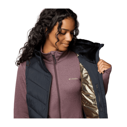 COLUMBIA WOMEN'S JOY PEAK II LONG VEST - BLACK - INNER