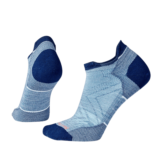 SMARTWOOL WOMEN'S RUN ZERO CUSHION LOW ANKLE SOCK - MIST BLUE