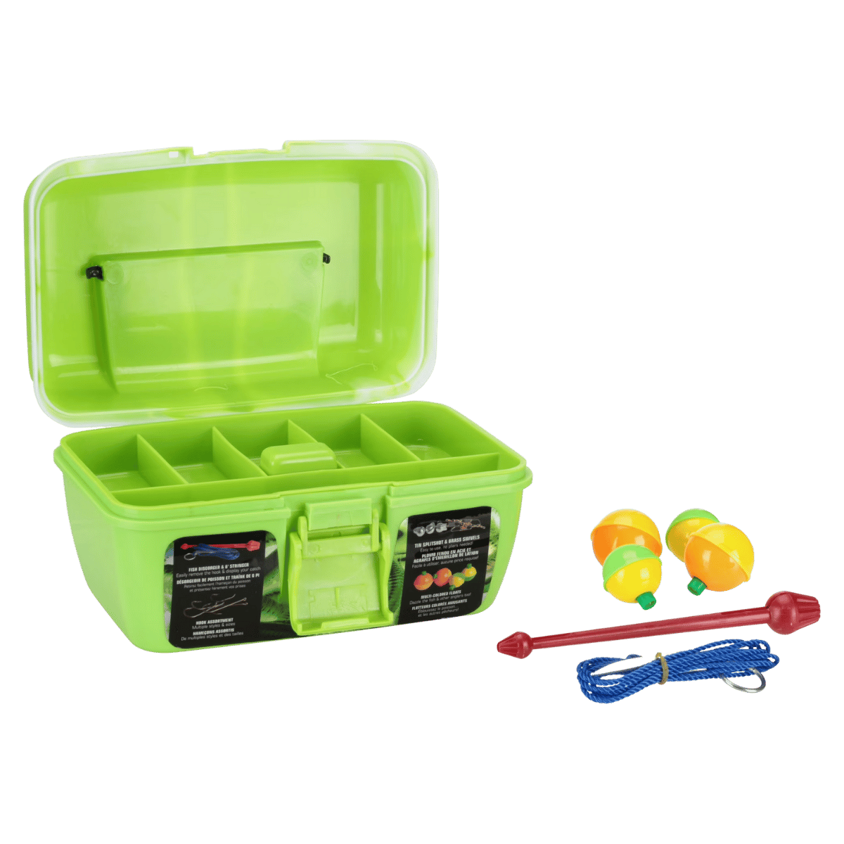 WORM GEAR LOADED TACKLE BOX 88PC GREEN