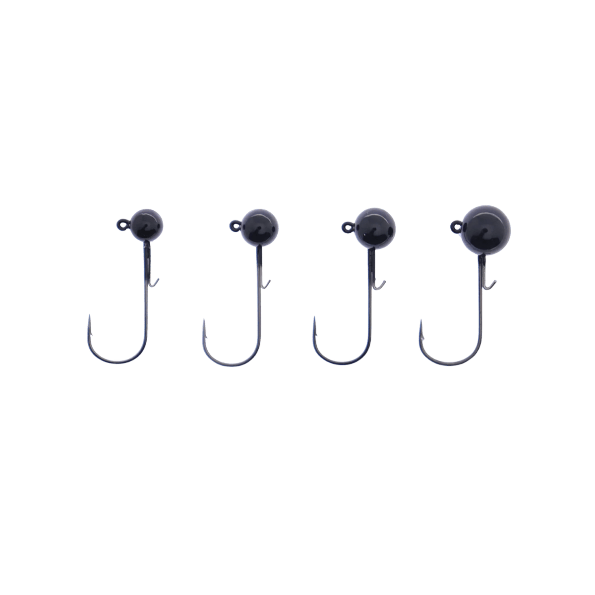X ZONE LURES TUNGSTEN BALL HEAD JIG 2PK 3/8OZ  3/0 BLACK