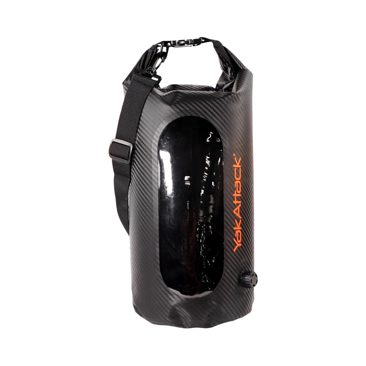 YAK ATTACK 10L ROLL-TOP DRYBG W/AIR VALVE BLACK CARBON