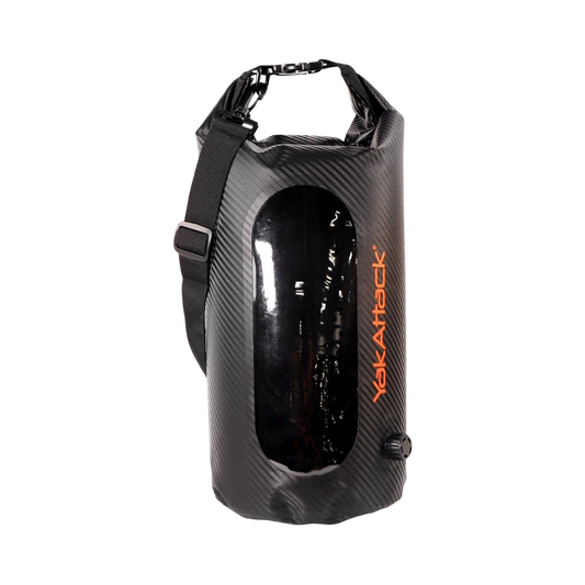 YAK ATTACK 10L ROLL-TOP DRYBG W/AIR VALVE BLACK CARBON