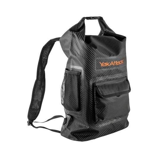 YAK ATTACK 20L ROLL TOP DRYBAG BACKPACK BLACK