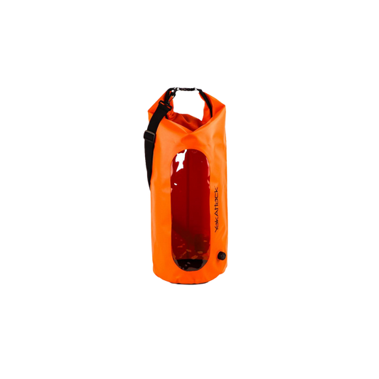 YAK ATTACK 30L ROLL TOP DRYBAG W/AIR VLVE ORANGE