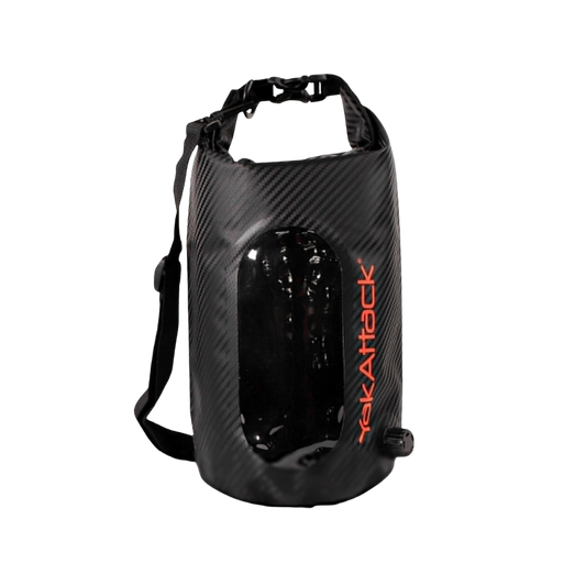 YAK ATTACK 5L ROLL-TOP DRYBAG W/AIR VALVE BLACK CARBON