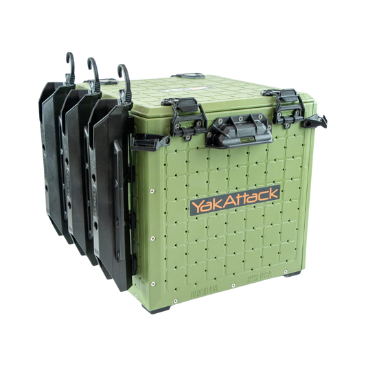 YAK ATTACK BLACKPAK PRO KAYAK CRATE OLIVE GREEN