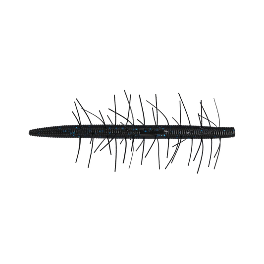 YAMAMOTO FUZZY SENKO 5PK BLACK WITH LARGE BLUE FLAKE