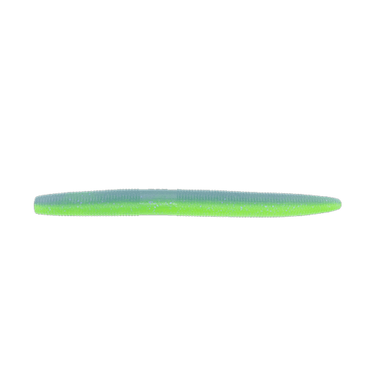 YAMAMOTO SENKO WORM 10 PK - 5''- CHARTREUSE ELECTRIC BLUE