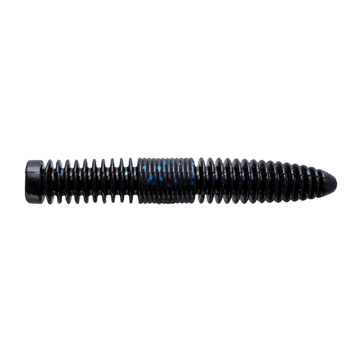 YAMAMOTO SLINKO FLOATING NED WORM 8 PK - 3.25''- BLACK & BLUE
