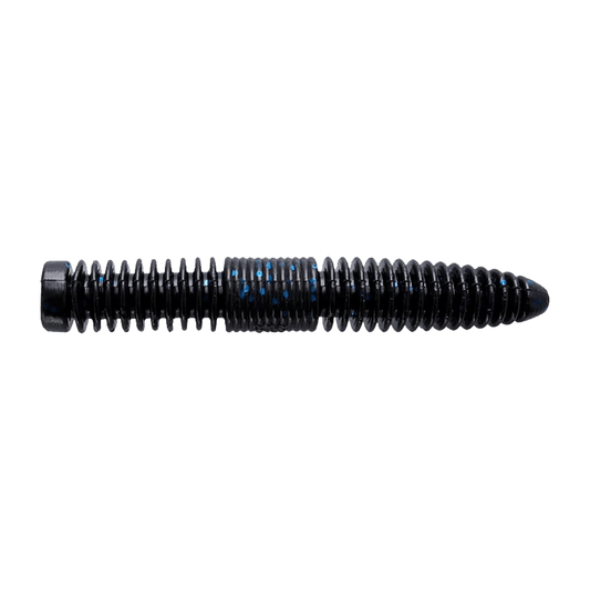 YAMAMOTO SLINKO FLOATING NED WORM 8 PK - 3.25''- BLACK & BLUE