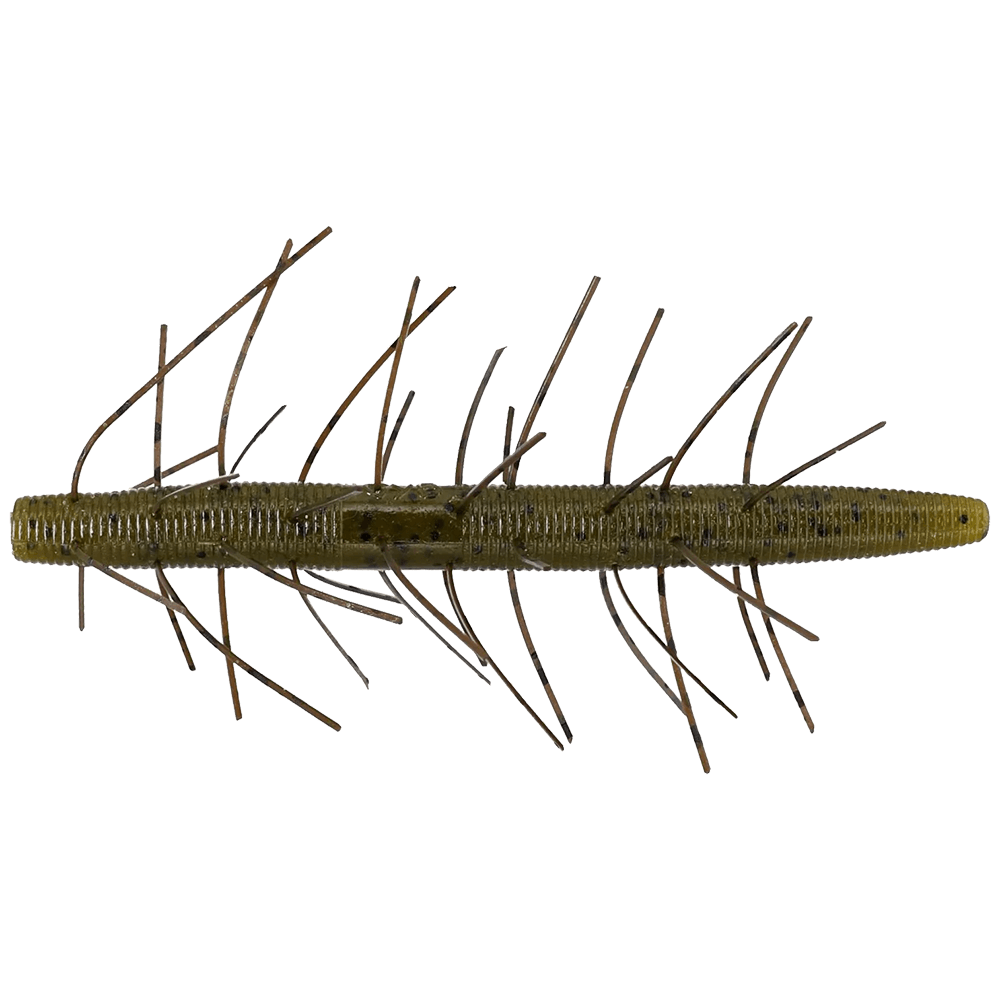 YAMAMOTO FUZZY SENKO 4PK - 5 IN green pumpkin black flake