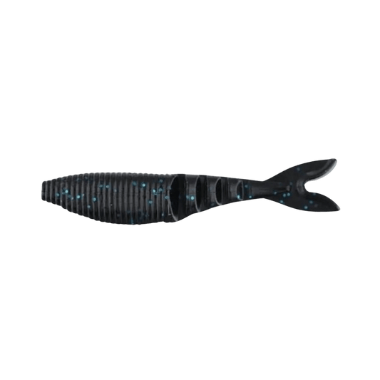 YAMAMOTO ZAKO SWIMBAIT 6PK 4IN BLACK W/LG BLU FLK