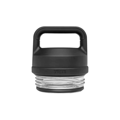 YETI RAMBLER BOTTLE CHUG CAP - BLACK - CLOSED VIEW
