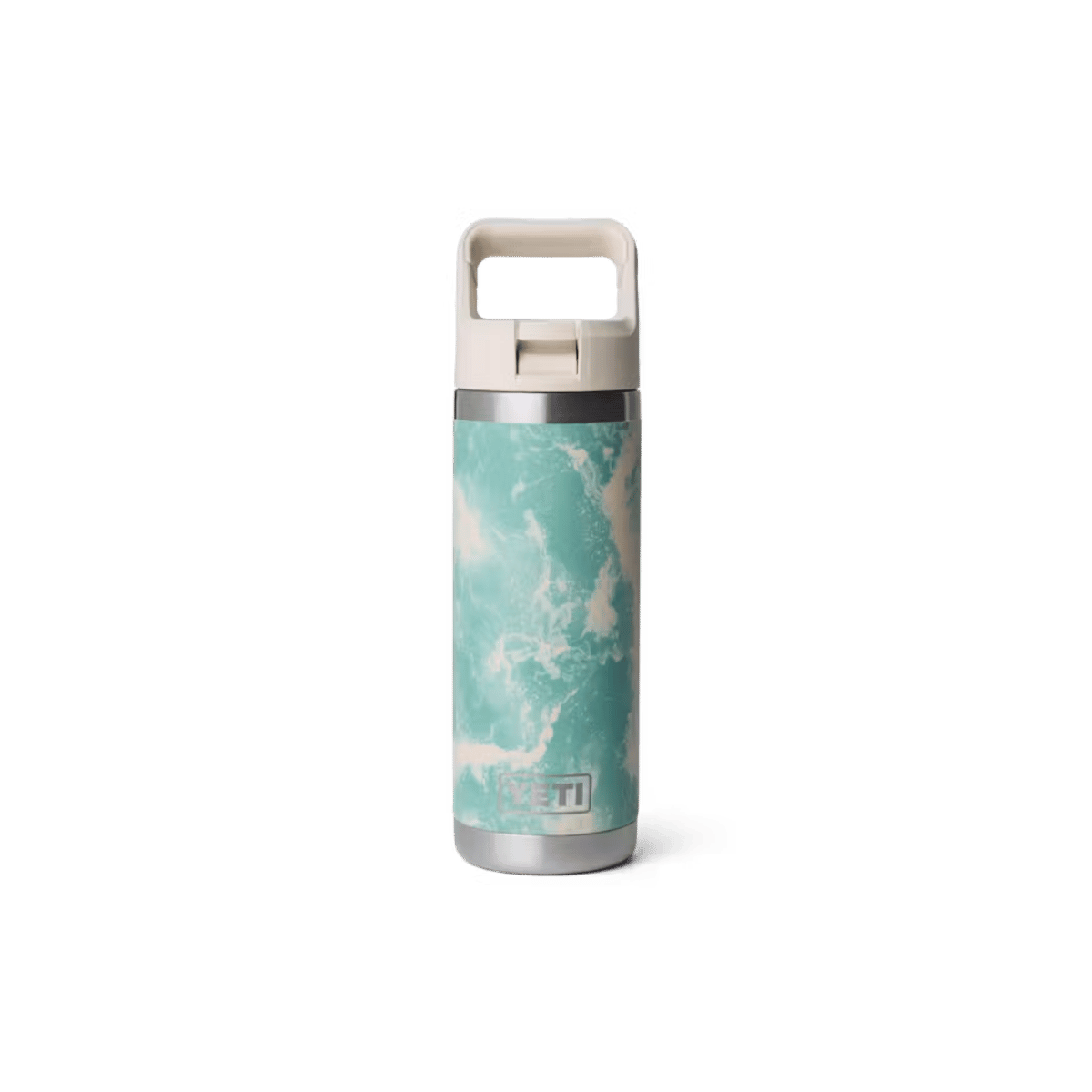 YETI RAMBLER 18OZ BOTTLE WITH COLOR CAP STRAW BIG SKY SUMMER CAMP