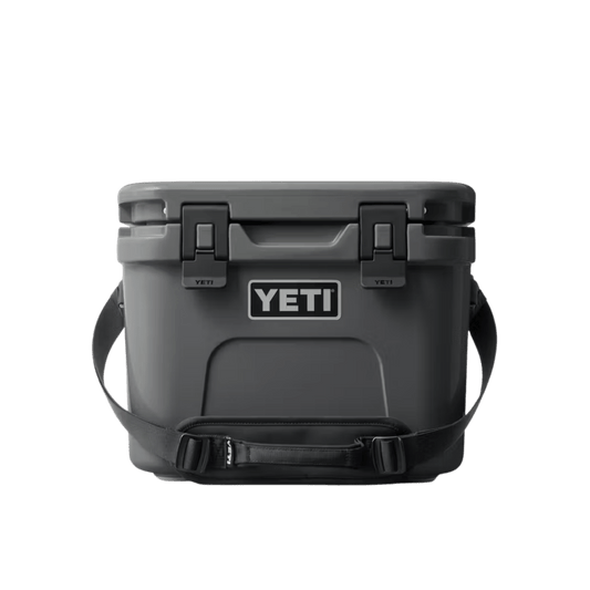 YETI ROADIE 8 CHARCOAL, FRONT ANGLE