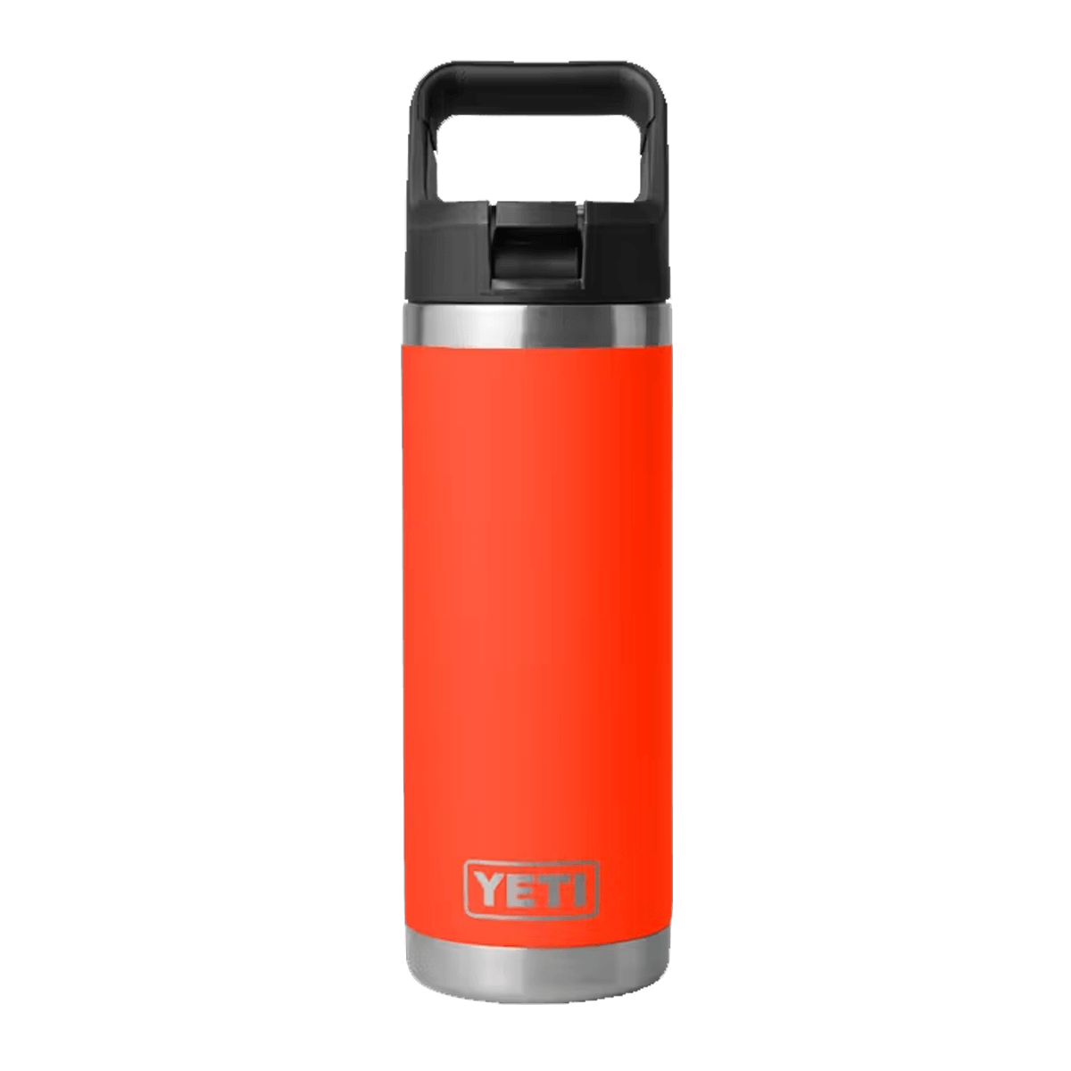 YETI RAMBLER 18 OZ WATER BOTTLE + COLOR CAP STRAW - SOLAR FLARE