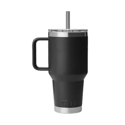 YETI RAMBLER 35 OZ STRAW MUG 2.0 - BLACK - BACK VIEW