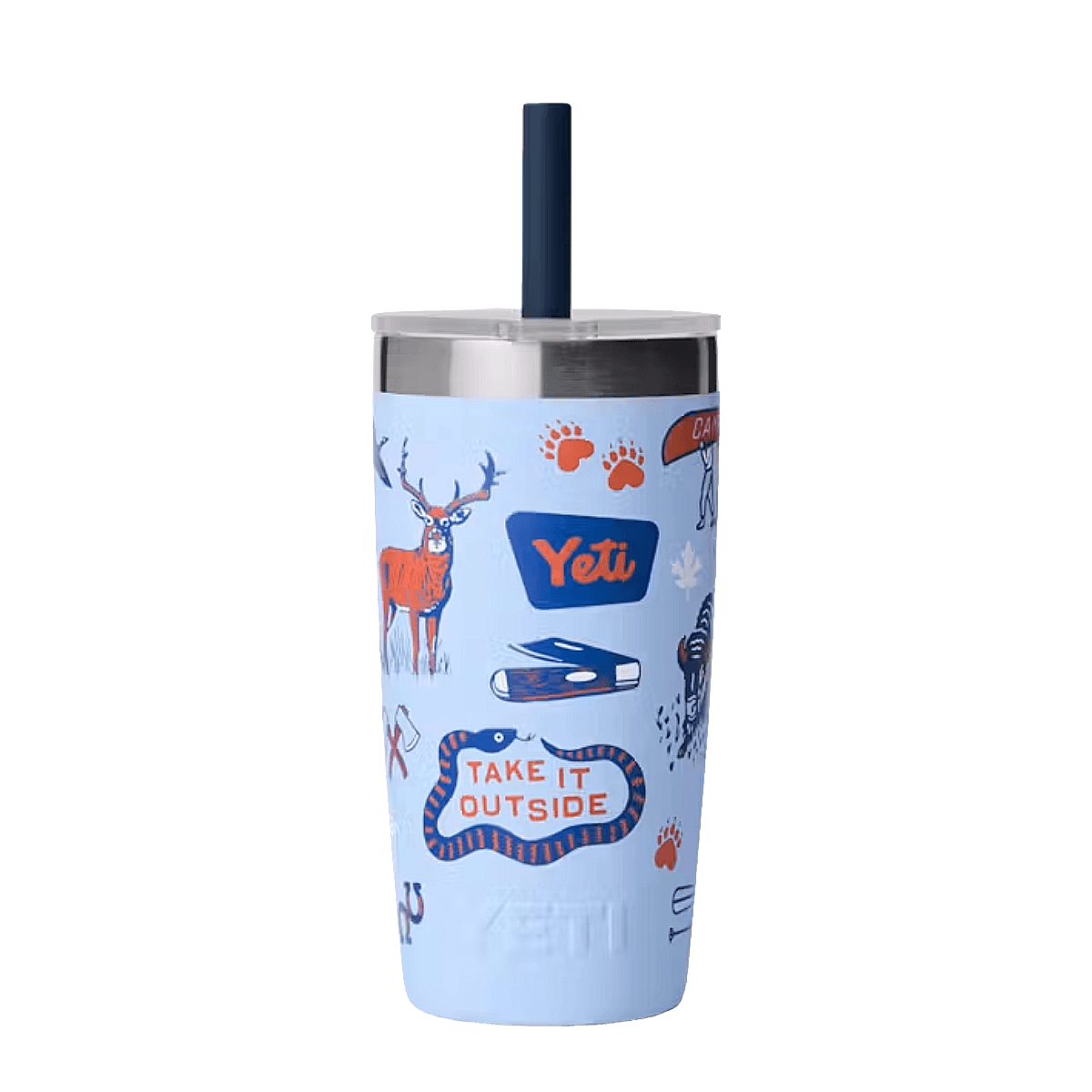 YETI RAMBLER JR. 10 OZ TUMBLER - BIG SKY SUMMER CAMP - BACK VIEW